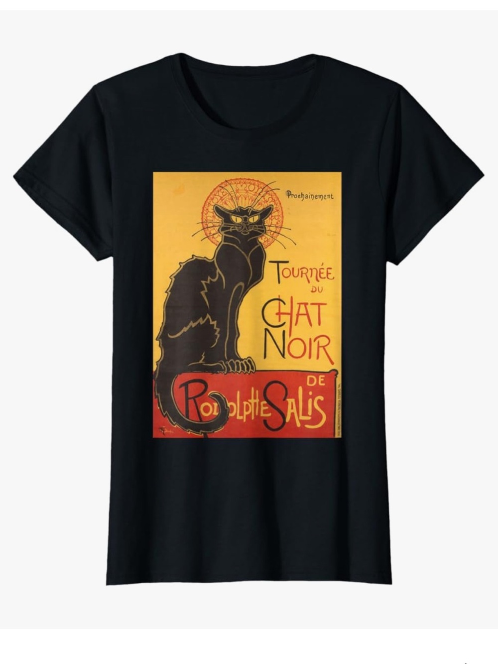 Black Cat Poster T‑Shirt